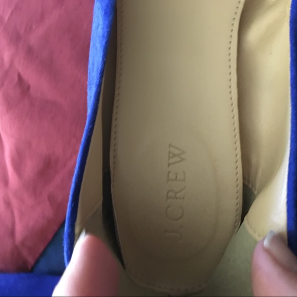 J.Crew Emma suede scrunch flats size 7 - blue suede - Picture 4 of 12